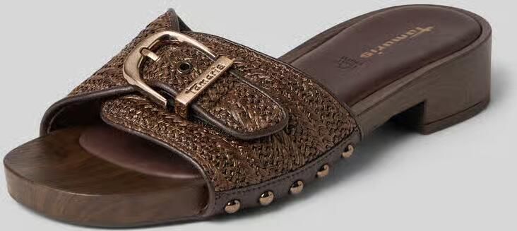 Tamaris Pantolets met applicatie in raffia-look