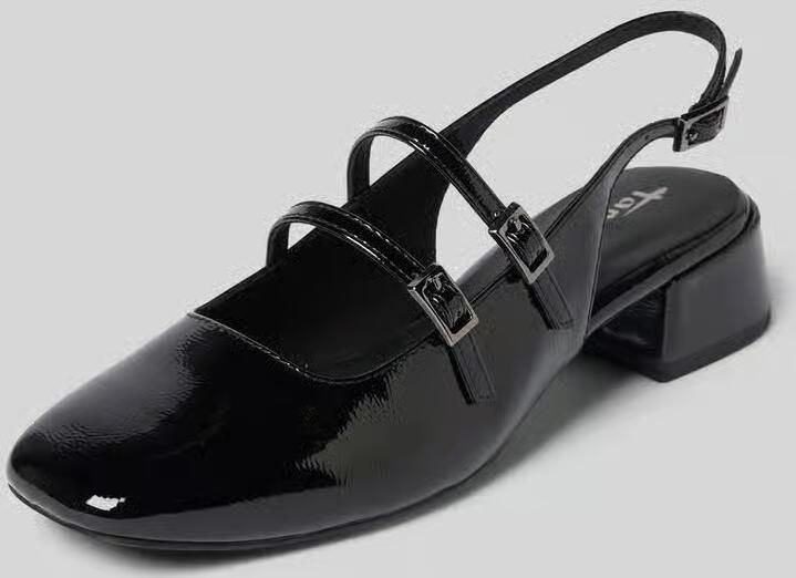 Tamaris Slingback pumps blokhak avondschuh in modieuze vierkante vorm - Foto 5