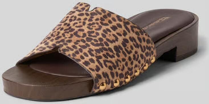 Tamaris Slippers met binnenzool van leer