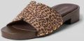 Tamaris Slippers met binnenzool van leer - Beige