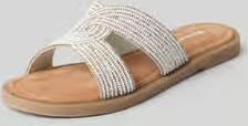 Tamaris Slippers van echt leer