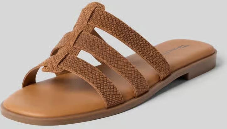 Tamaris Slippers van echt leer