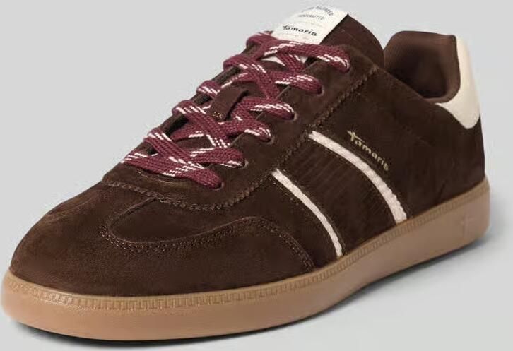 Tamaris Sneaker 1-23624-43-304 Dames Lage Damesschoenen Leer Donkerbruin - Foto 6