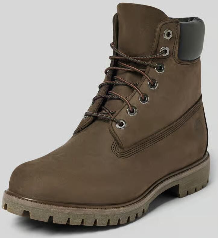 Timberland Boots van echt leer met label in reliëf