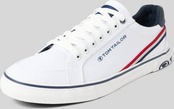 Tom Tailor Sneakers met contraststrepen model 'Basic Canvas Stripe'