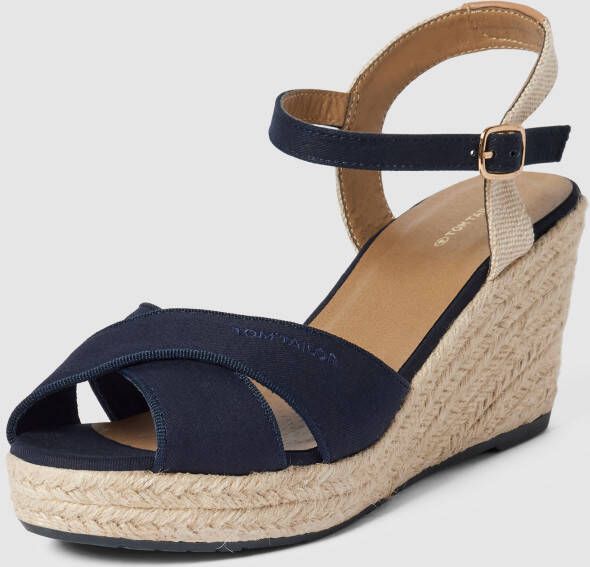 Tom Tailor Wedges met labeldetail model 'Basic'