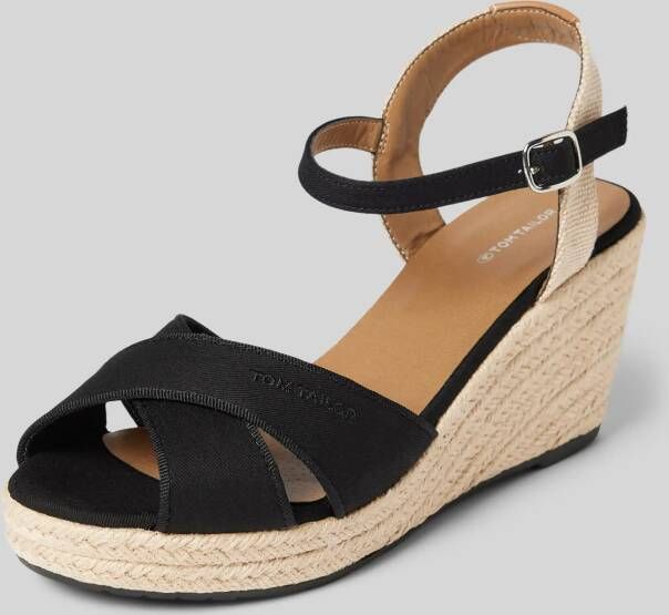 Tom Tailor Wedges met labelstitching