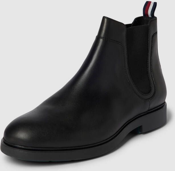 Tommy Hilfiger Chelsea boots met label in reliëf model 'ELEVATED ROUNDED'