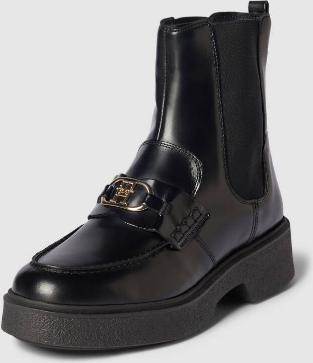 TOMMY HILFIGER Zwarte Enkelboots Th Hardware Loafer Boot - Foto 2