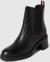 Tommy Hilfiger Chelsea boots van leermix met merkdetail in metallic - Thumbnail 4