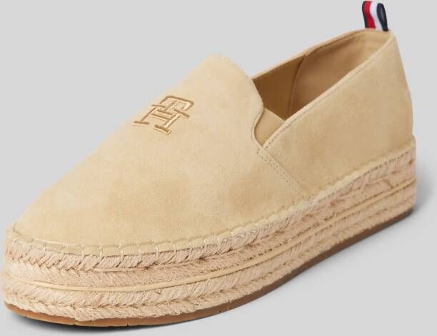 Tommy Hilfiger Mocassins van leer met labelstitching