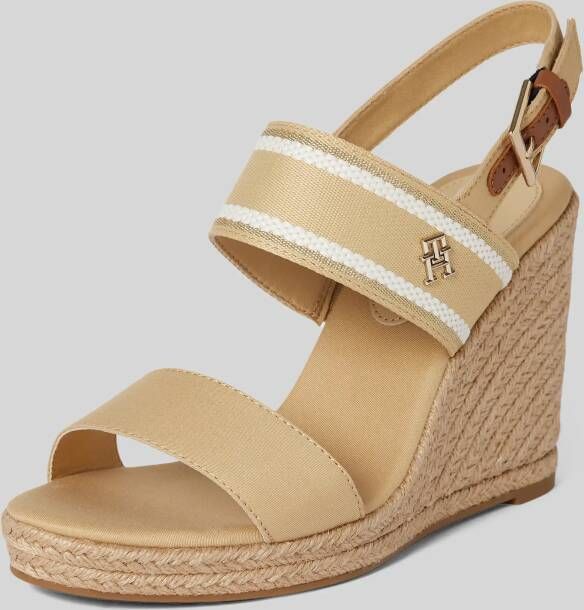 Tommy Hilfiger Sandalen met labelapplicatie en sleehak