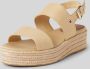 TOMMY HILFIGER Espadrilles Dames Mid Wedge Sandal Maat: 39 Materiaal: Katoen Kleur: Beige - Thumbnail 5