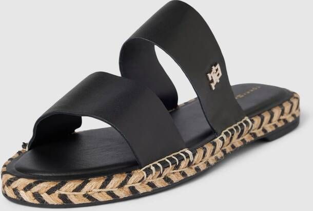 Tommy Hilfiger Sandalen van leer met labelapplicatie