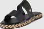 Tommy Hilfiger Zwarte platte sandalen voor vrouwen Black Dames - Thumbnail 3
