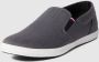 Tommy Hilfiger Grijze Instappers Essential Slip On Chambray Vulc - Thumbnail 3