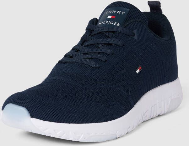 Tommy Hilfiger Sneakers CORPORATE KNIT RIB RUNNER vrijetijdsschoen lage schoen veterschoen met zijlogo-vlag - Foto 8