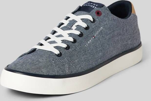 Tommy Hilfiger Sneakers TH HI VULC LOW CHAMBRAY met logo-opdruk vrijetijdsschoen lage schoen veterschoen - Foto 7