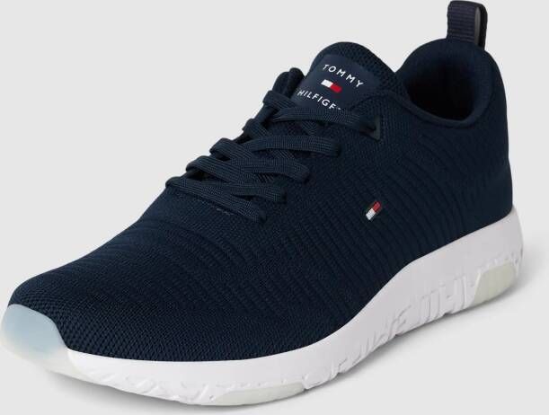 Tommy Hilfiger Sneakers CORPORATE KNIT RIB RUNNER vrijetijdsschoen lage schoen veterschoen met zijlogo-vlag - Foto 7
