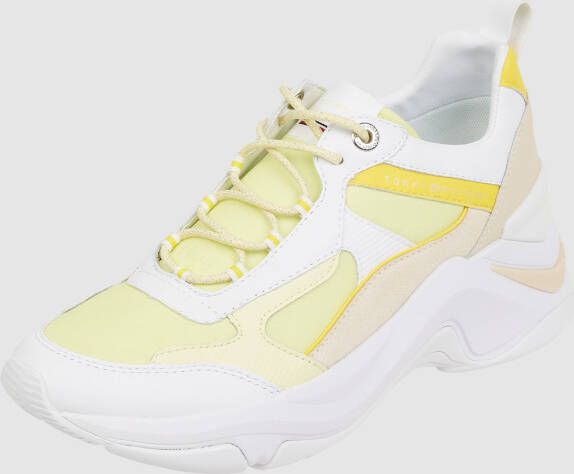 Tommy Hilfiger Sneakerwedges van leer en textiel