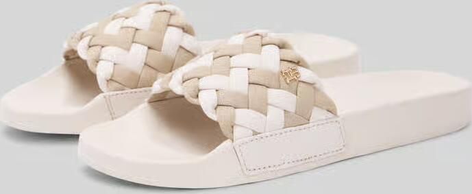 Tommy Hilfiger Badslippers met gevlochten teenriem - Foto 2