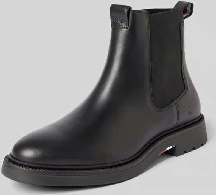Tommy Hilfiger Chelsea-boots HILFIGER COMFORT LWT LTH CHELSEA enkellaars zakelijke schoen met stretchinzet en aantreklus - Foto 8
