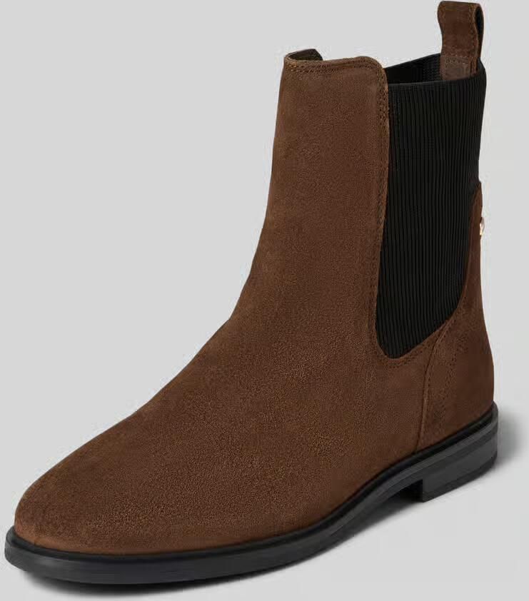 Tommy Hilfiger Chelsea-boots FLAG SUEDE CHELSEA BOOT enkellaarsjes zakelijke schoen met hardcover vlag op de hiel - Foto 2