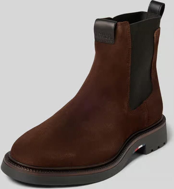 Tommy Hilfiger Chelsea-boots HILFIGER COMFORT LWT SDE CHELSEA blokhak herfstmode zakelijke schoen tweezijdige stretchinzet - Foto 4