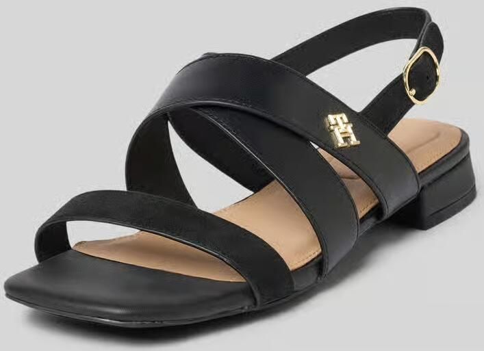 Tommy Hilfiger Leren sandalen met TH-monogram - Foto 2