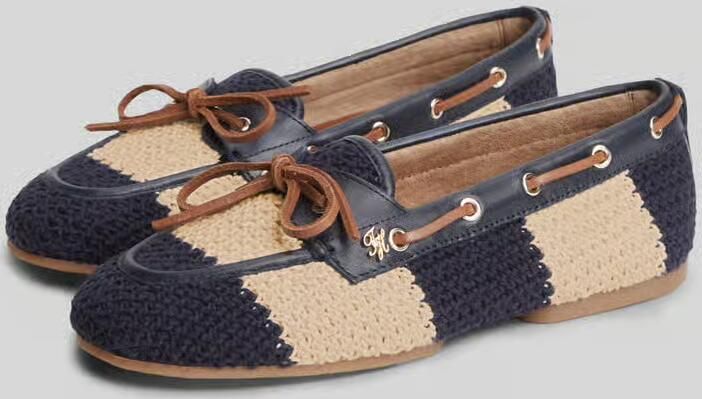 Tommy Hilfiger 'Loafer in structuurlook met strik'
