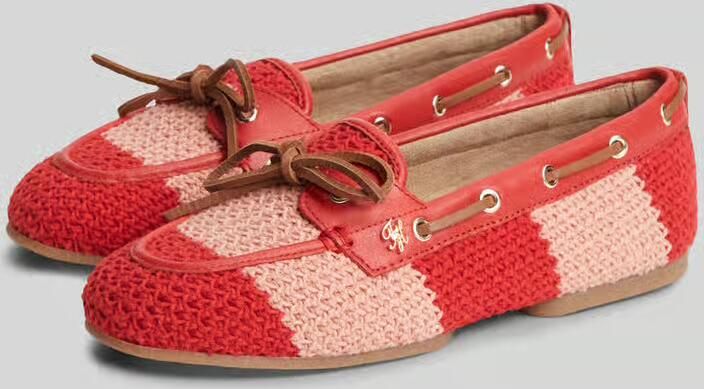 Tommy Hilfiger 'Loafer in structuurlook met strik'