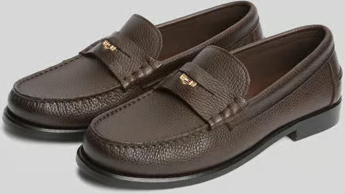 Tommy Hilfiger Loafers van echt rundleer met logodetail