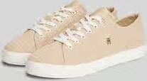 Tommy Hilfiger low top sneakers in gebreide look met logo-applicatie