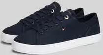 Tommy Hilfiger Low top sneakers van canvas met logo-applicatie