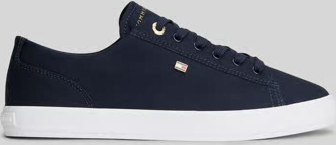 Tommy Hilfiger Low top sneakers van canvas met logo-applicatie - Foto 2