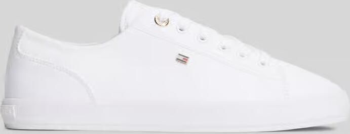 Tommy Hilfiger Low top sneakers van canvas met logo-applicatie - Foto 2
