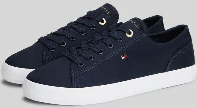 Tommy Hilfiger Low top sneakers van canvas met logo-applicatie - Foto 2
