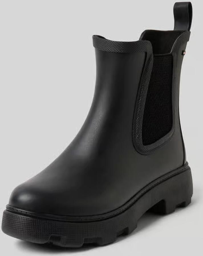 Tommy Hilfiger Chelsea-boots FLAG ANKLE RAINBOOT WARM LINING blokhak regenlaarzen enkellaarsjes met vlaggenborduurwerk - Foto 3