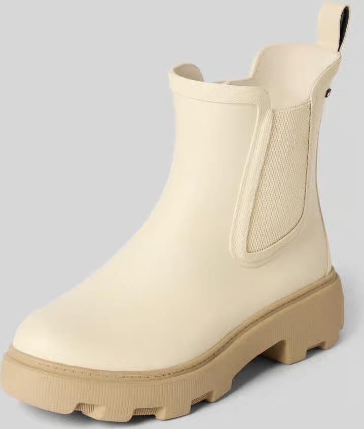 Tommy Hilfiger Chelsea-boots RUBBER FLAG CLEATED RAINBOOT blokhak instaplaarzen rubberlaarzen tweezijdige stretchinzet - Foto 6