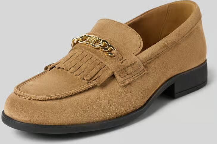 TOMMY HILFIGER Blauwe Loafers Th Chain Fringe Suede Loafer - Foto 3
