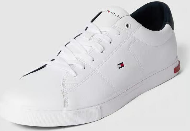 Tommy Hilfiger Sneakers ESSENTIAL LEATHER DETAIL VUL met contrastafwerking vrijetijdsschoen lage schoen veterschoen - Foto 5
