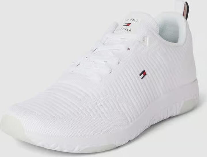Tommy Hilfiger Sneakers CORPORATE KNIT RIB RUNNER vrijetijdsschoen lage schoen veterschoen met zijlogo-vlag - Foto 5