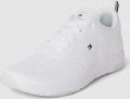 Tommy Hilfiger Sneakers CORPORATE KNIT RIB RUNNER vrijetijdsschoen lage schoen veterschoen met zijlogo-vlag - Wit