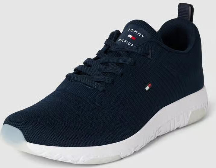Tommy Hilfiger Sneakers CORPORATE KNIT RIB RUNNER vrijetijdsschoen lage schoen veterschoen met zijlogo-vlag - Foto 8