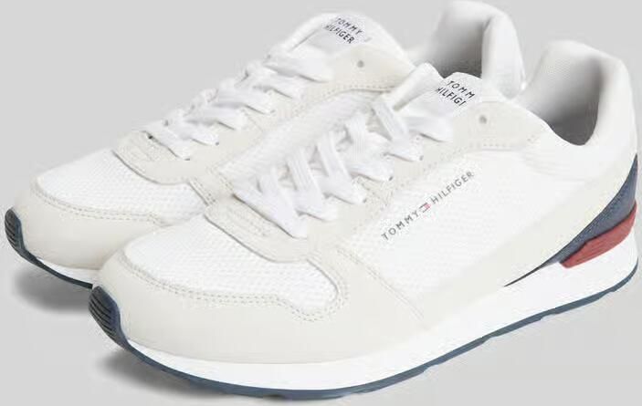 Tommy Hilfiger sneakers van echt leer met labelprintdetails - Foto 6