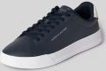 Tommy Hilfiger Sneakers TH COURT LTH DETAIL ESS vrijetijdsschoen lage schoen veterschoen met zijlijk logo-opdruk - Blauw