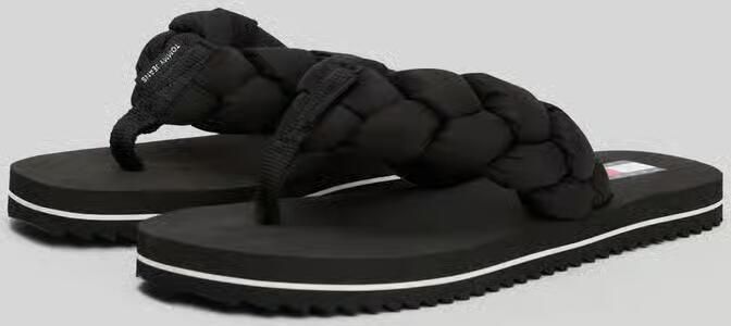 TOMMY JEANS Teenslippers BRAIDED THONG BEACH SANDAL dianette zomerschoen met gevlochten gewatteerde bandage - Foto 3