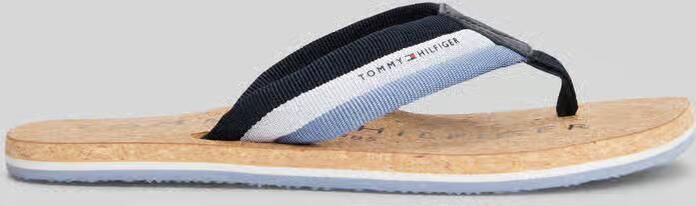 Tommy Hilfiger Teenslippers met logodetail en kurk-voetbed - Foto 3