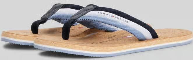 Tommy Hilfiger Teenslippers met logodetail en kurk-voetbed - Foto 2