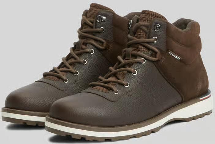 Tommy Hilfiger Veterlaars van echt rundleer